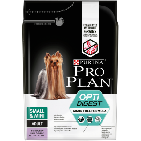Pro Plan Dog Grain-Free Small & Mini Adult Sensitive Digestion Turkey