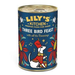 Lily's Kitchen Three Bird Feast - Patê de peru, ganso e pato para cão