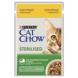 Cat Chow Sterilised Gato adulto Frango e beringela 26x85g