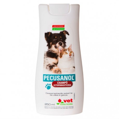 Pecusanol Champô Ectoparasiticida Cão e Gato 250 mL