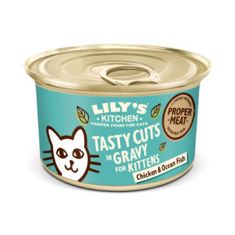 Lily's Kitchen Kitten Tasty Cuts in Gravy, Frango & Peixe do Oceano