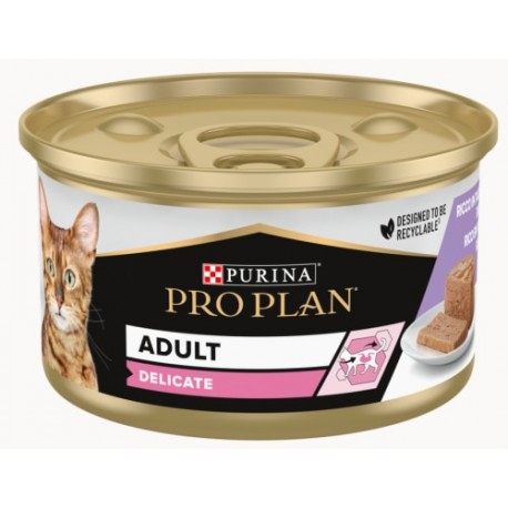 Pro Plan Delicate - Patê para gato adulto - Peru