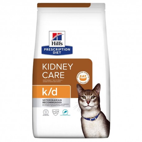 Hill's PD Kidney Care k/d 3 kg - Ração seca para gato para suporte da saúde renal - Atum