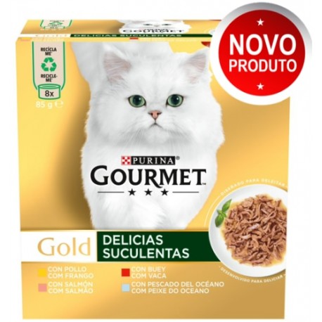 Gourmet Gold Delicias Suculentas Misto 8x85g