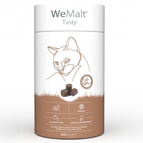 WeMalt Tasty - Alimento complementar para gatos para controlo de bolas de pelo