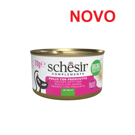 Schesir gato frango e presunto jelly 70 g