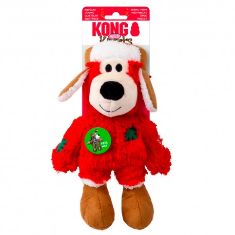 KONG Holiday Wild Knots Urso de peluche de Natal para cão S/M
