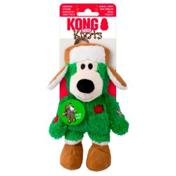 KONG Holiday Wild Knots Urso de peluche de Natal para cão S/M
