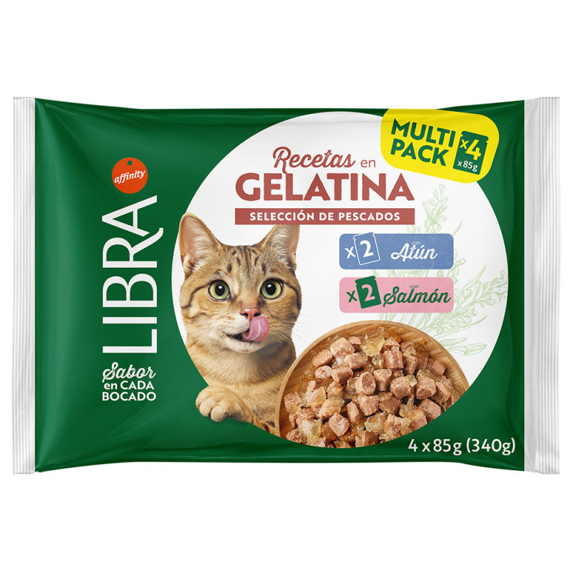 Libra Gelatina húmido para gato - Atum e salmão - Petslowcost