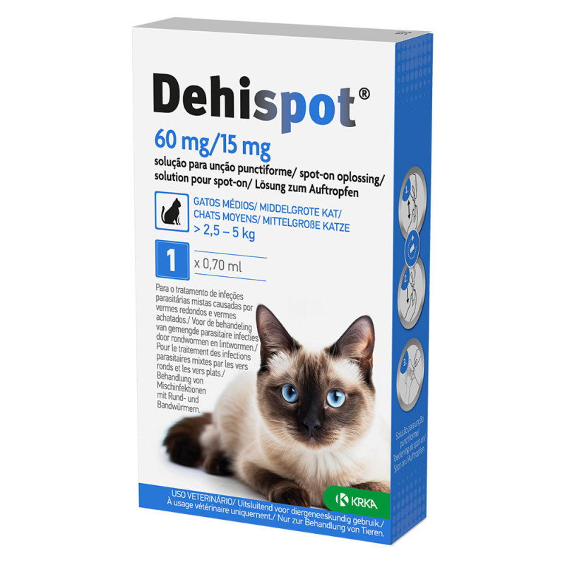 Pipeta Dehispot parasitas internos gato - Petslowcost