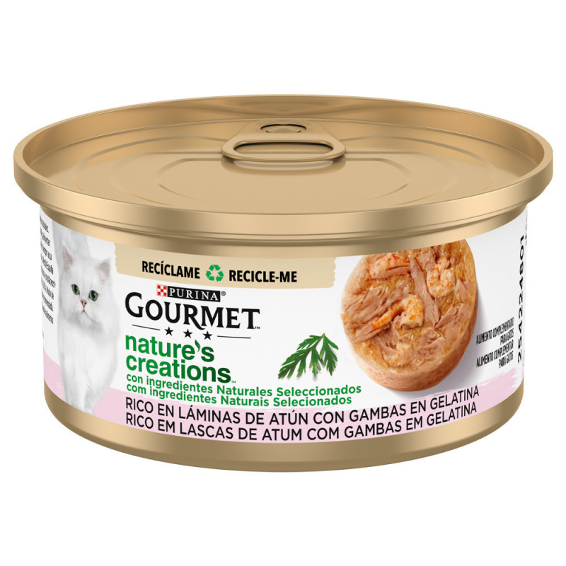 Gourmet Nature's Creations - Alimento em gelatina - Atum com gambas - Petslowcost