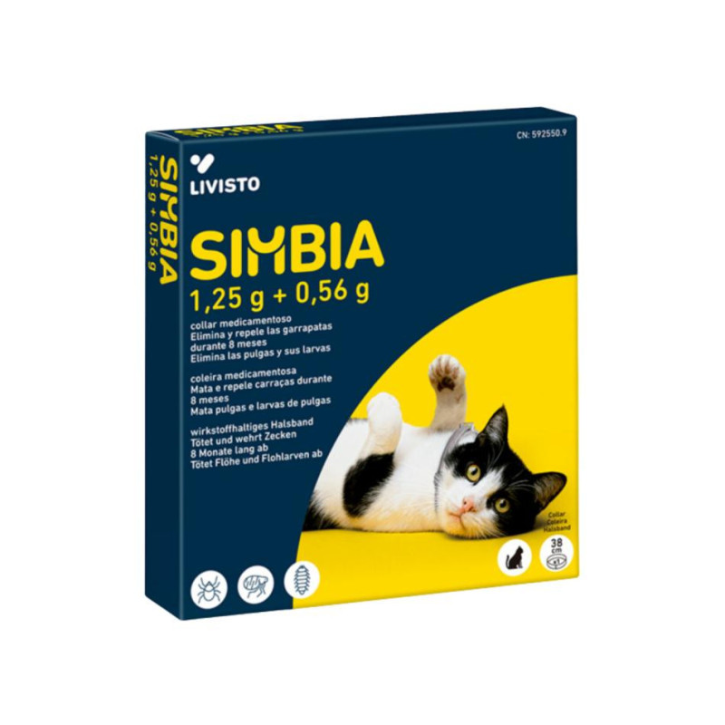 Simbia Colar Antiparasitário para Gatos - Petslowcost