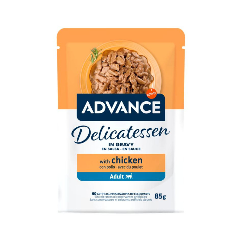 Advance Wet Gato Delicatessen em Molho com Frango 24*85g