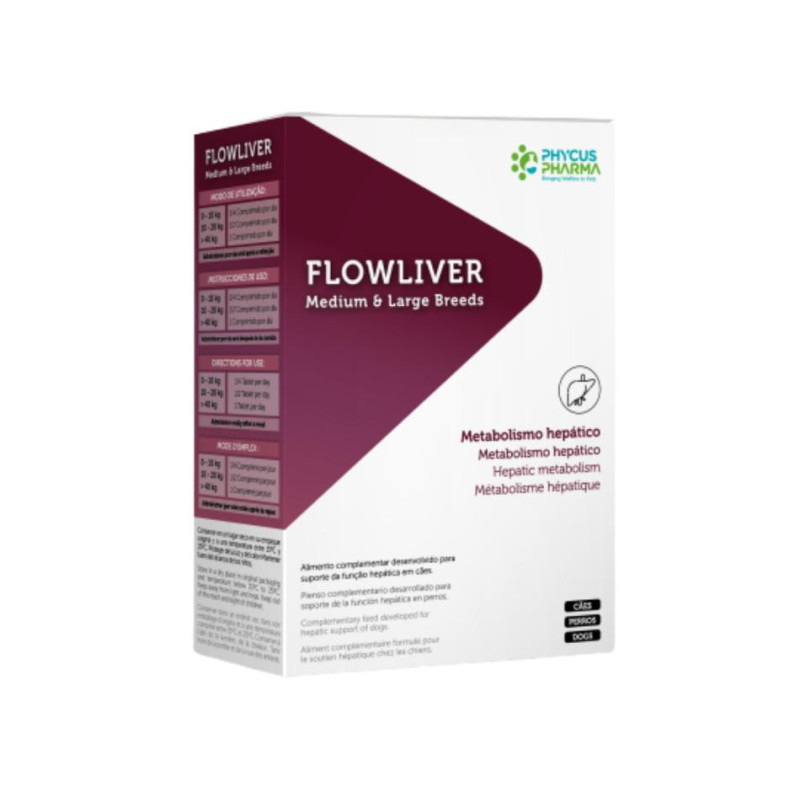 Flowliver Função Hepática para Cães Médios e Grandes - Petslowcost