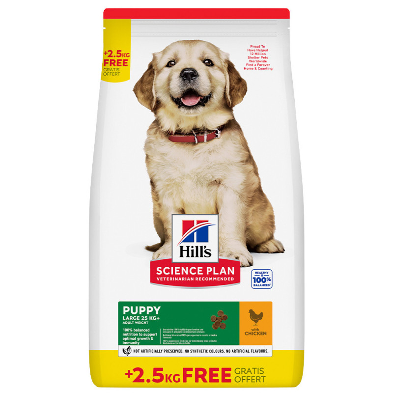 Hill's Puppy Large - Ração seca para cachorro de porte grande - Petslowcost
